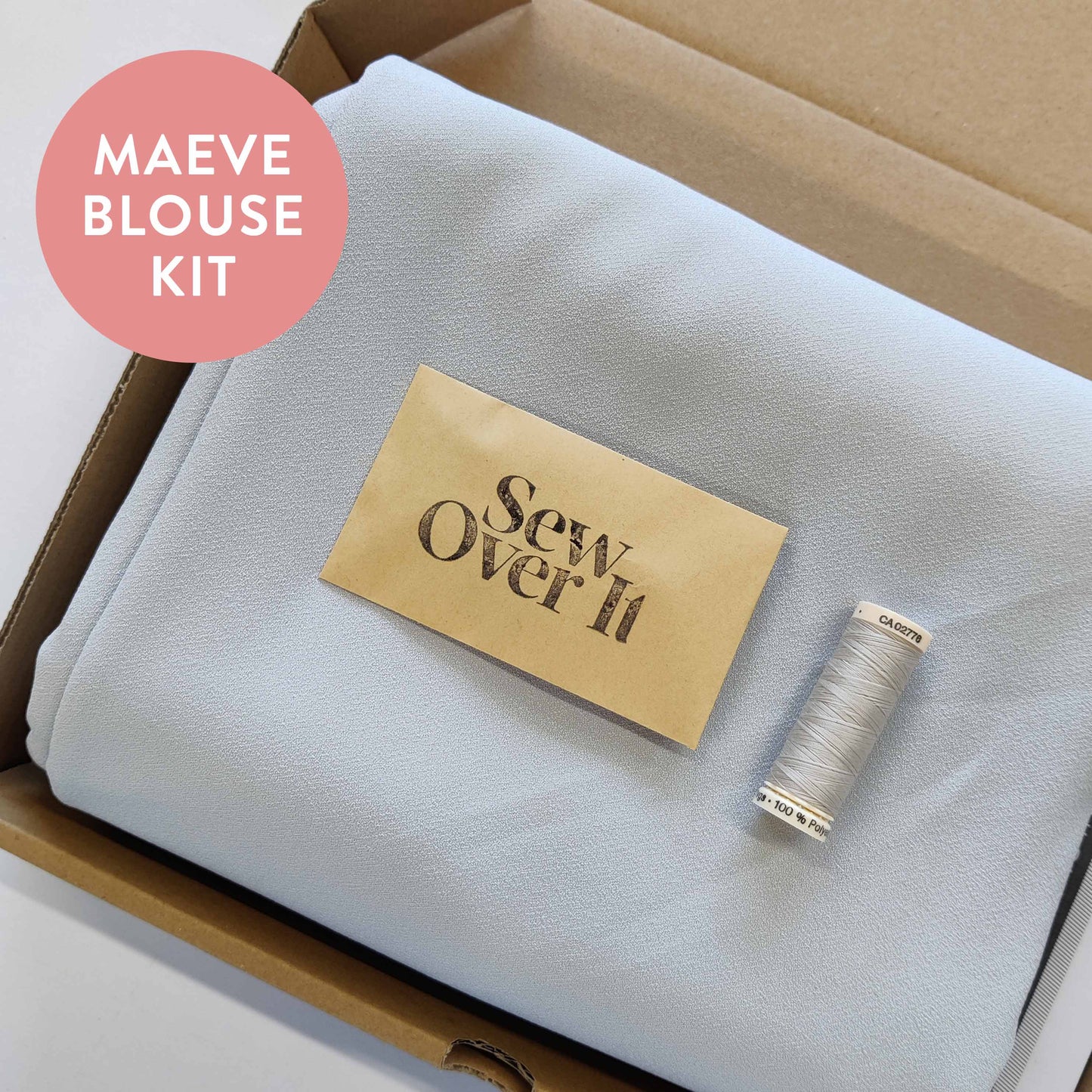 Maeve Blouse Kit - Silver Crepe