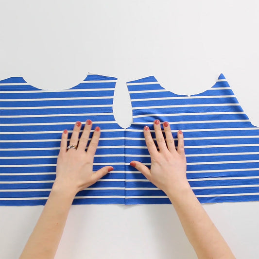 How to cut and sew stripes