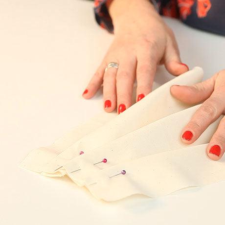 How to sew knife pleats