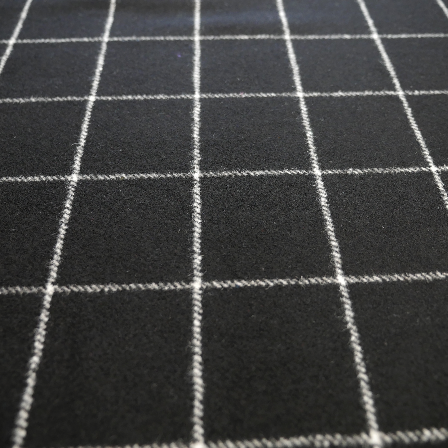 Wool Mix - Black & White Check