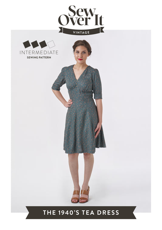 1940's Tea Dress PDF Sewing Pattern