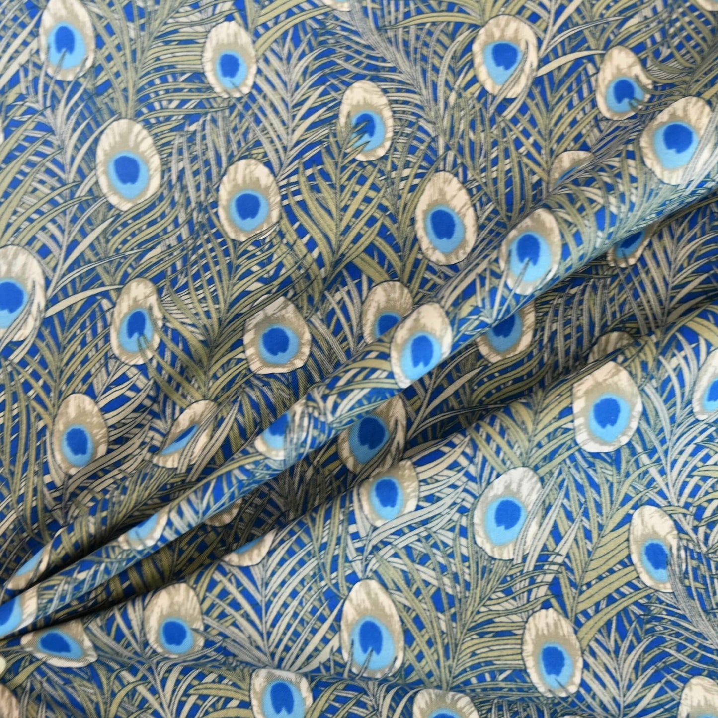 Cotton Lawn - Peacock Feathers