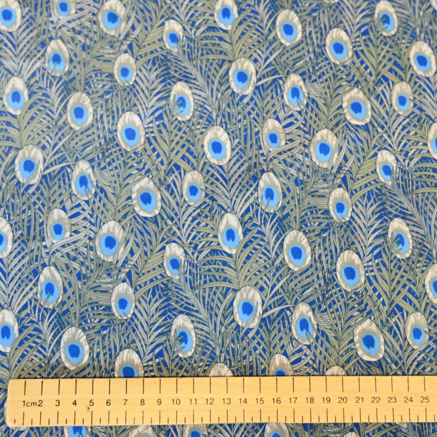 Cotton Lawn - Peacock Feathers