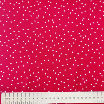 Viscose - Scattered Spots Scarlet