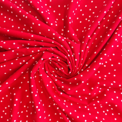 Viscose - Scattered Spots Scarlet